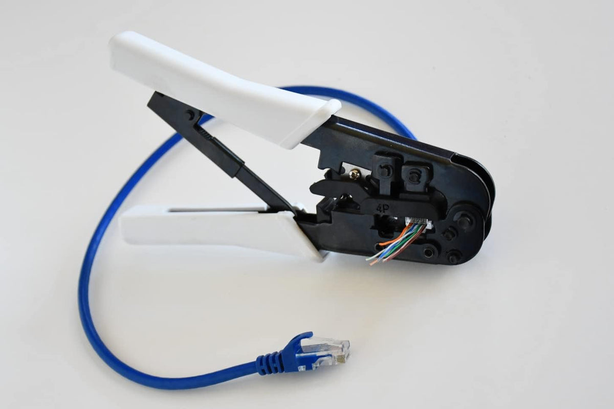31 Cable Crimping Tool for RJ11, RJ12, RJ45, CAT5, CAT6, CAT7, CAT8 Cables P8155
