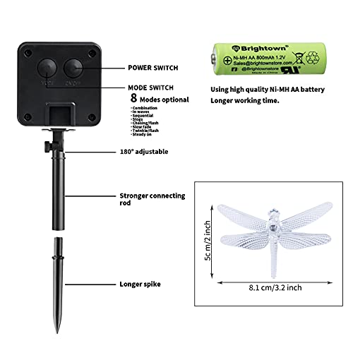 20 LED Solar Pathway Lights Outdoor Waterproof with 8 Lighting Modes P6572