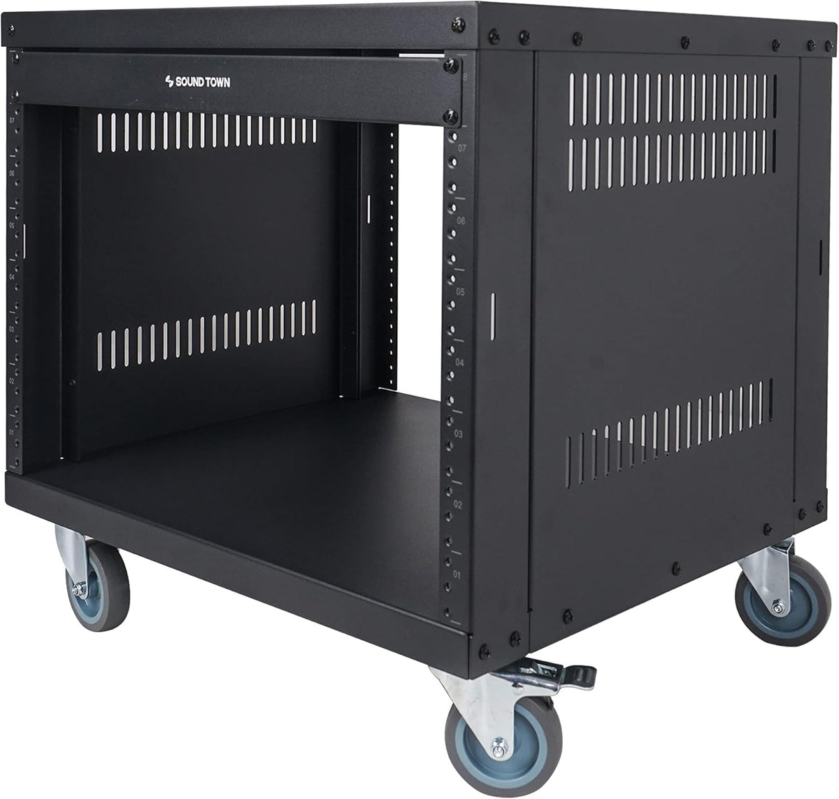 8U Steel Rack with Locking Casters L37715