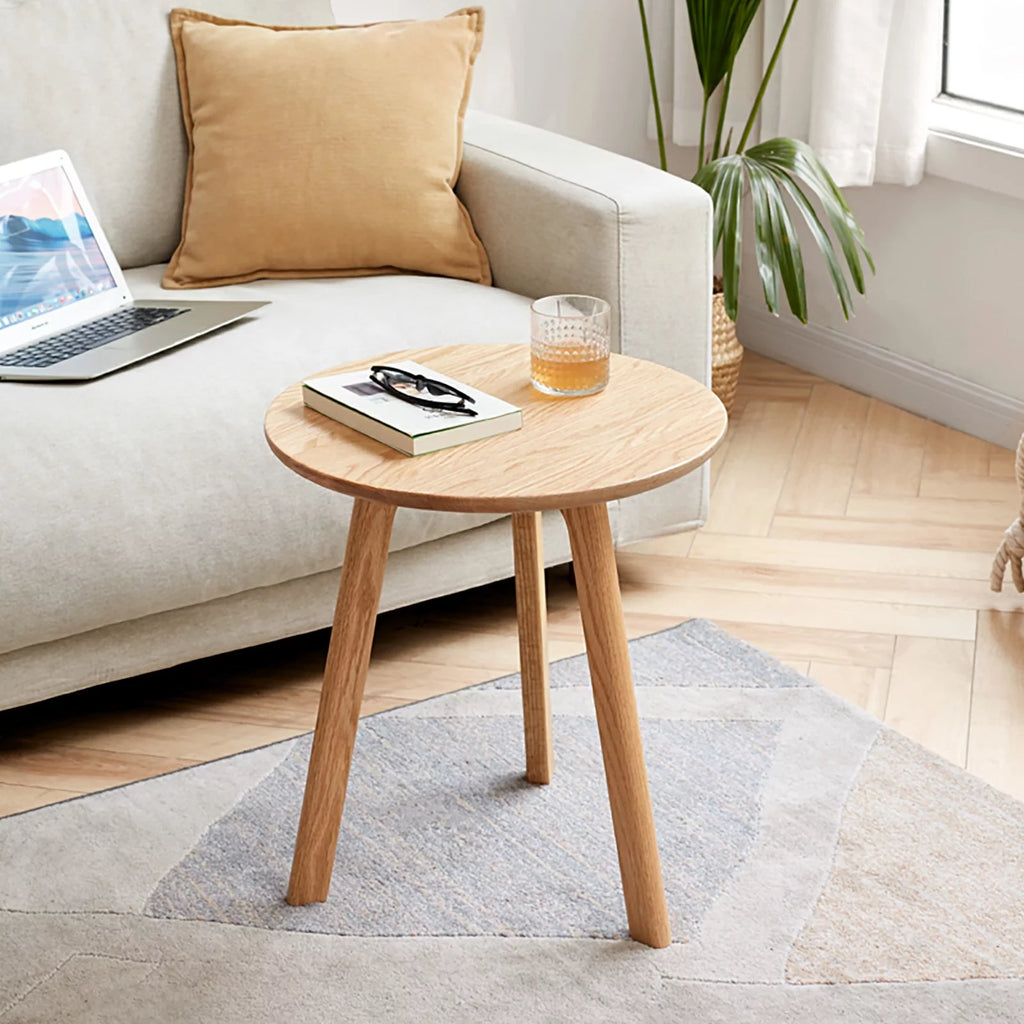Round Solid Oak Coffee Table T1454