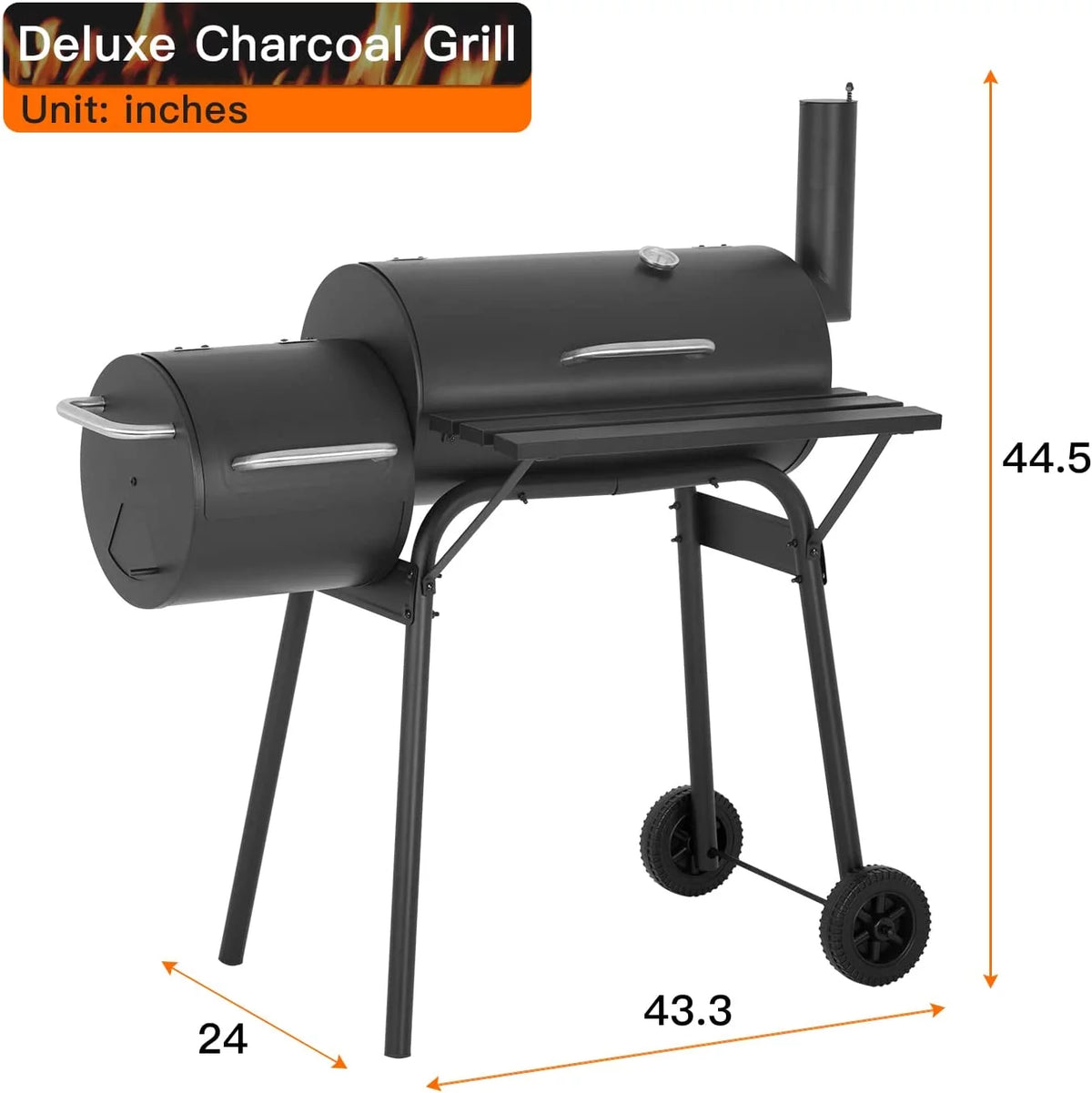 Charcoal Grills Outdoor BBQ Grill Portable Grill Offset Smoker R5718