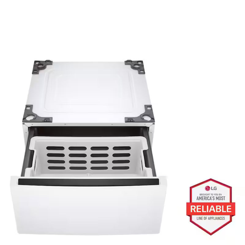 27 in. White Laundry Pedestal with Storage Drawer L836
