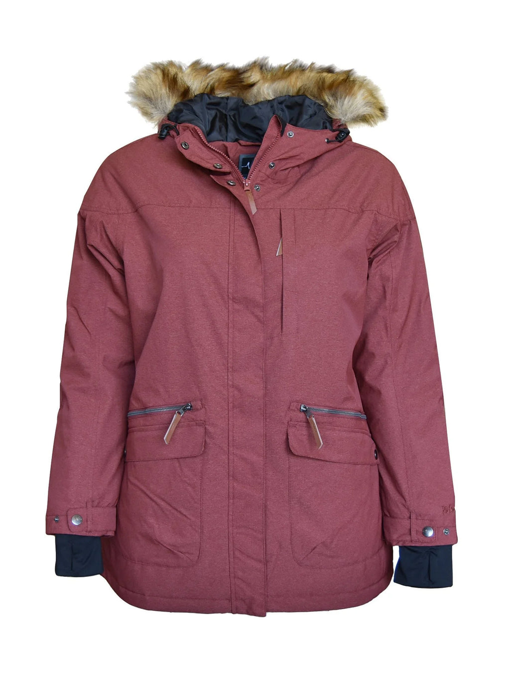 Women's Plus Size Insulated Parka Coat 1X - 3X J41676