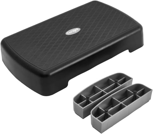 Adjustable Height Aerobic Exercise Step Platform with 2 Risers F88455