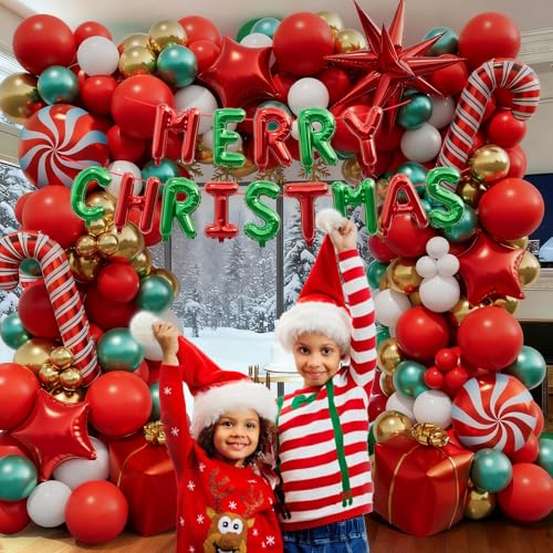 143 Pcs Christmas Balloon Garland Arch Kit D7021