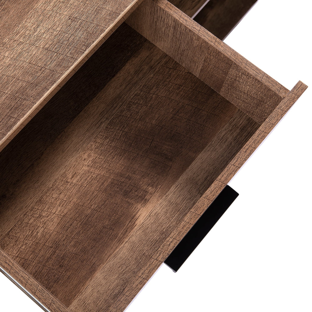 Rolling Office Cabinet with Drawers, Walnut R616897