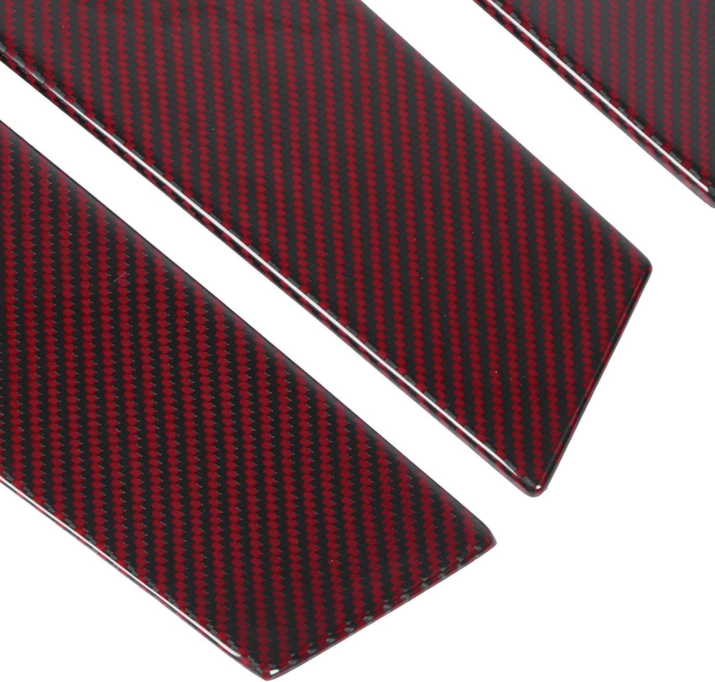 Carbon Fiber B Pillar Post Trim Cover Window Column Stickers Decoration Sticker Y847