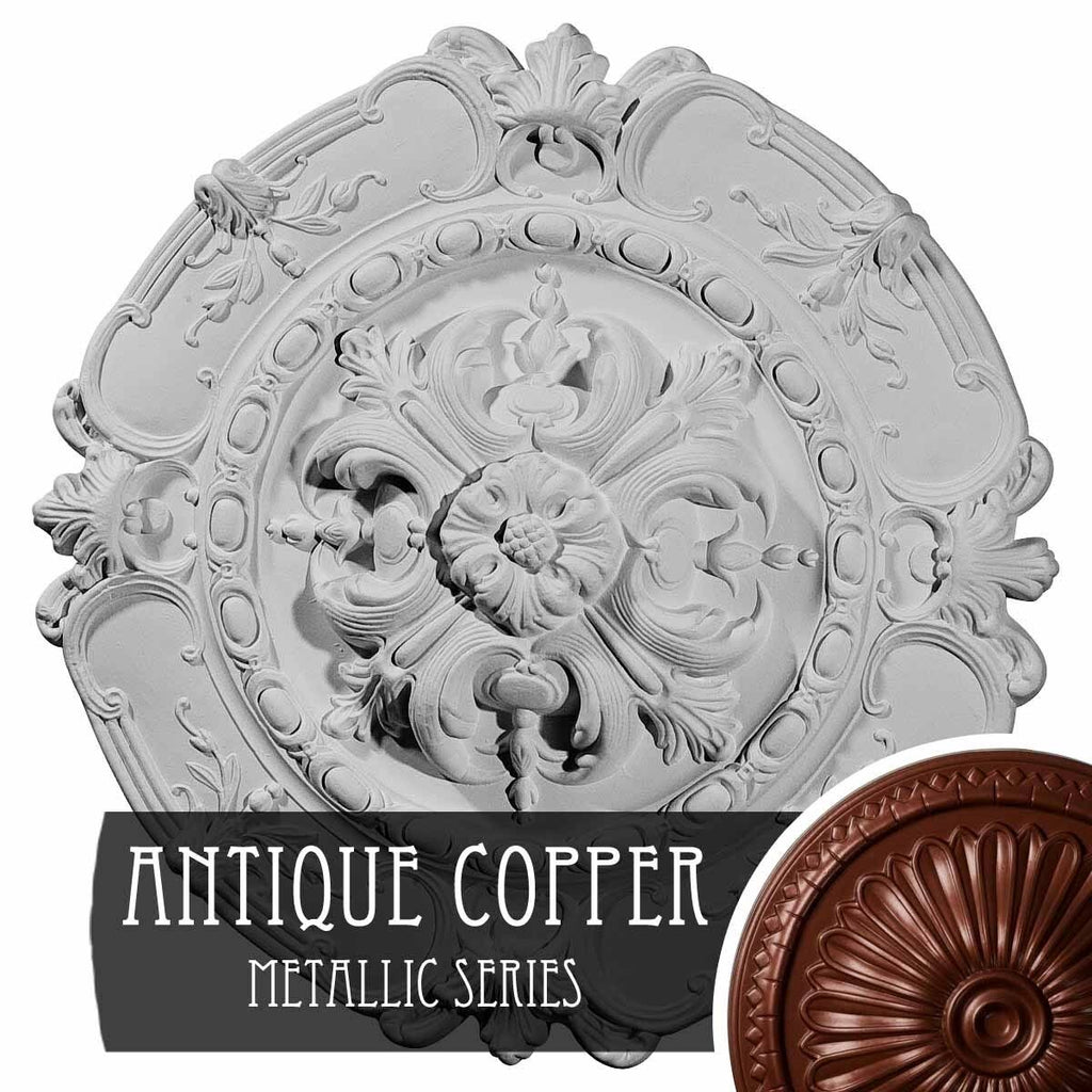 Hand-Painted Stone Hearth Crackle Ceiling Medallion B850