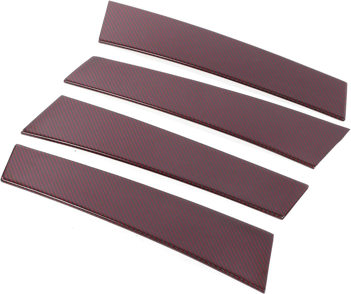 Carbon Fiber B Pillar Post Trim Cover Window Column Stickers Decoration Sticker Y847
