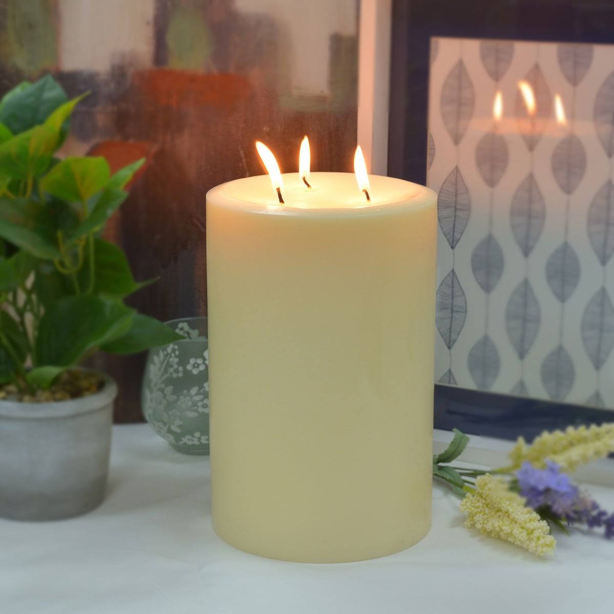 6 x 9 inch Ivory Pillar Candle Set of 4 J951537