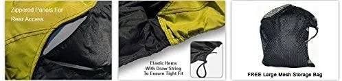 Yellow/Black Jet Ski Cover with Trailer Straps and Storage Bag R289596