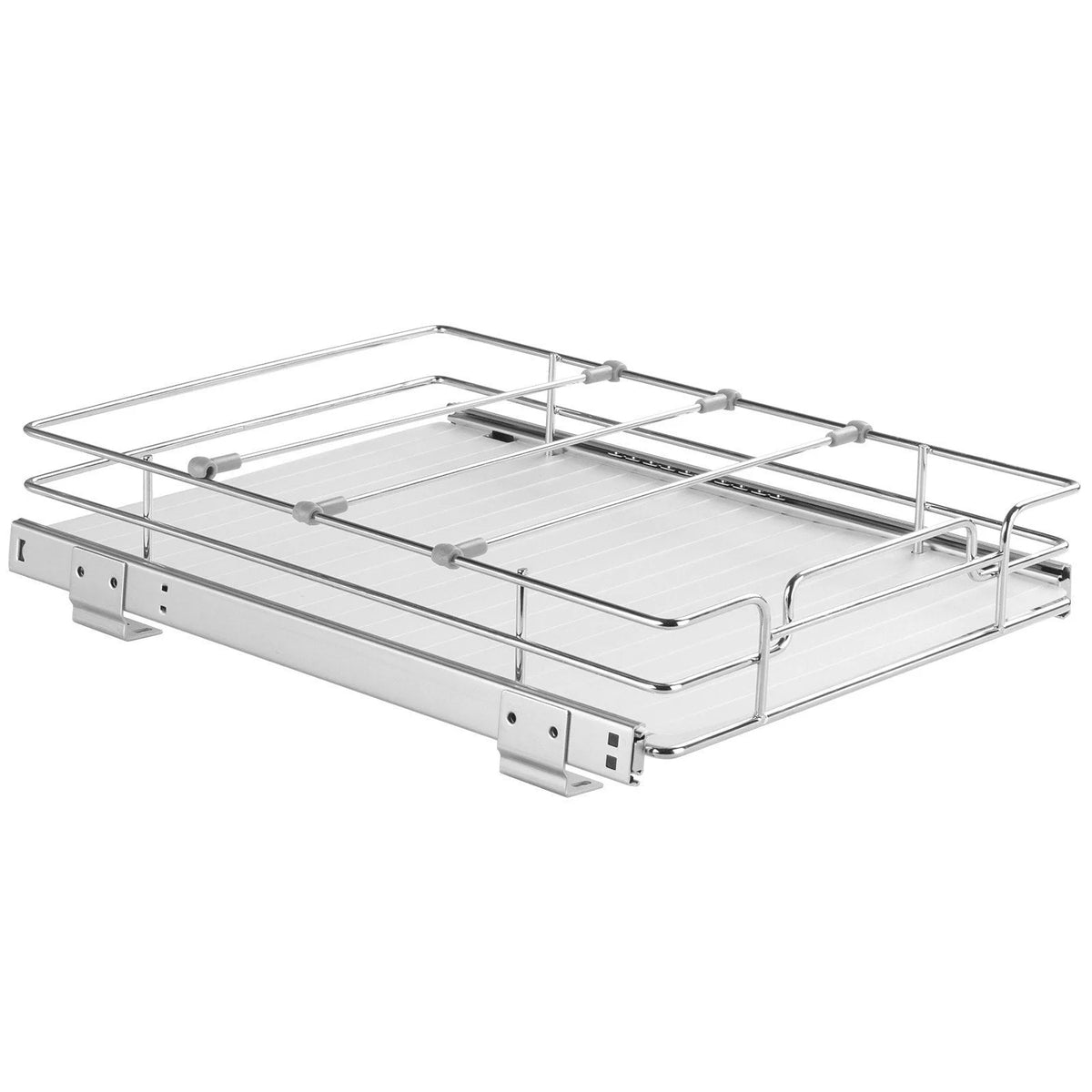 2 Pack Chrome Steel Pull Out Cabinet Organizer E87936