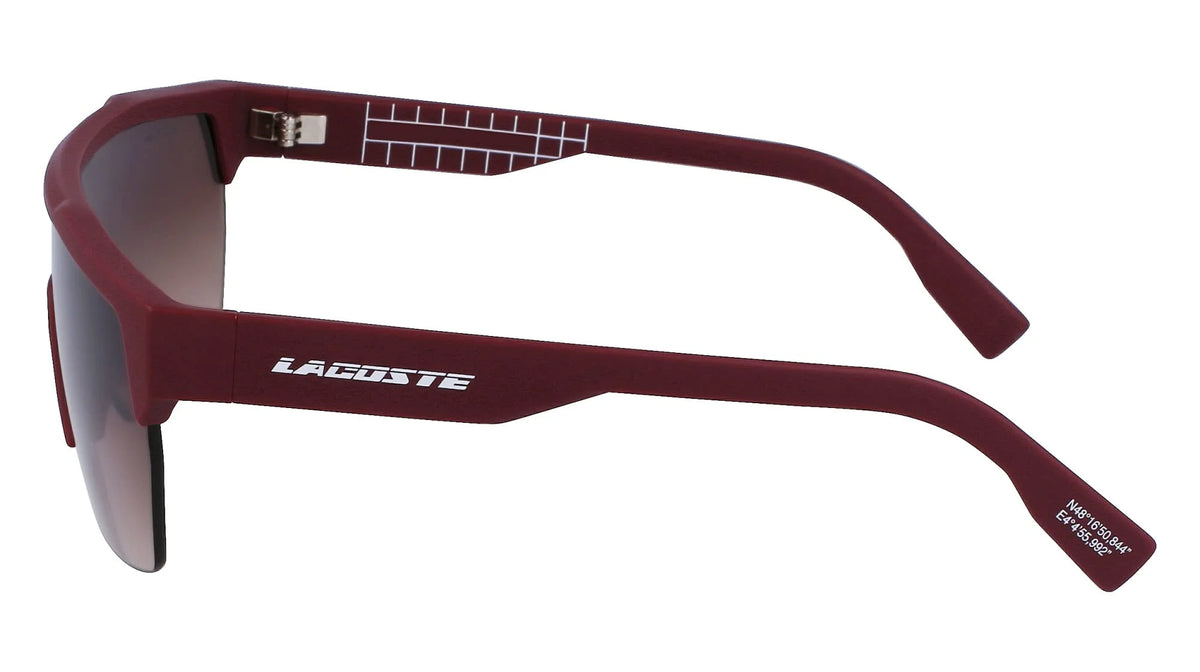 Matte Dark Red Rectangular Sunglasses C28417