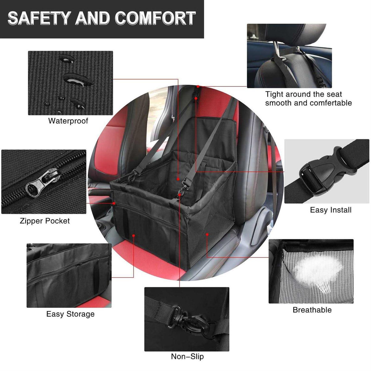 Foldable Pet Dog Car Seat Z90236