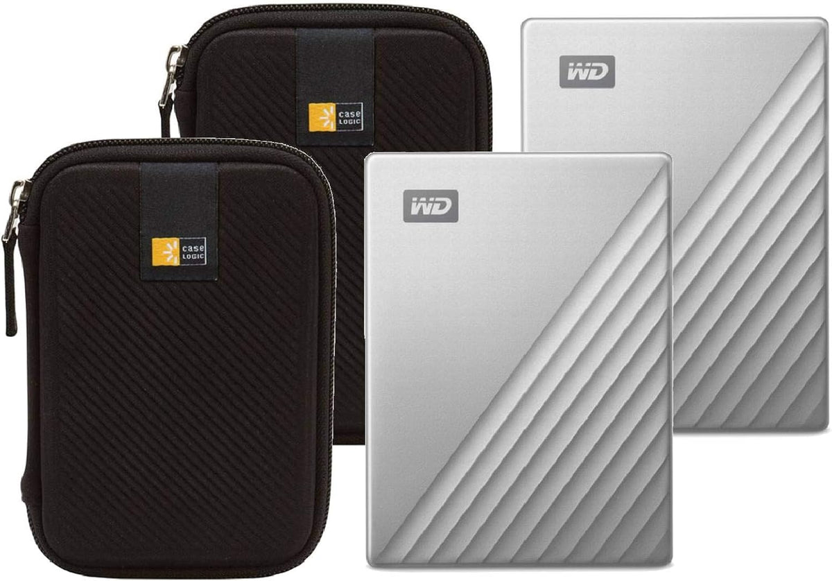 2 TB Portable External Hard Drive with 2 Hard Drive Cases X272233