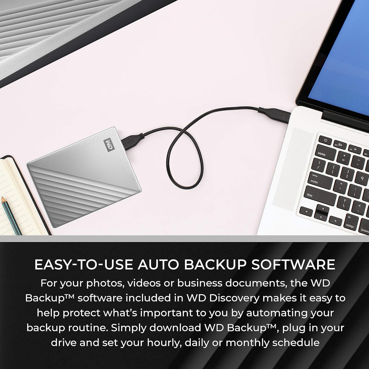 2 TB Portable External Hard Drive with 2 Hard Drive Cases X272233
