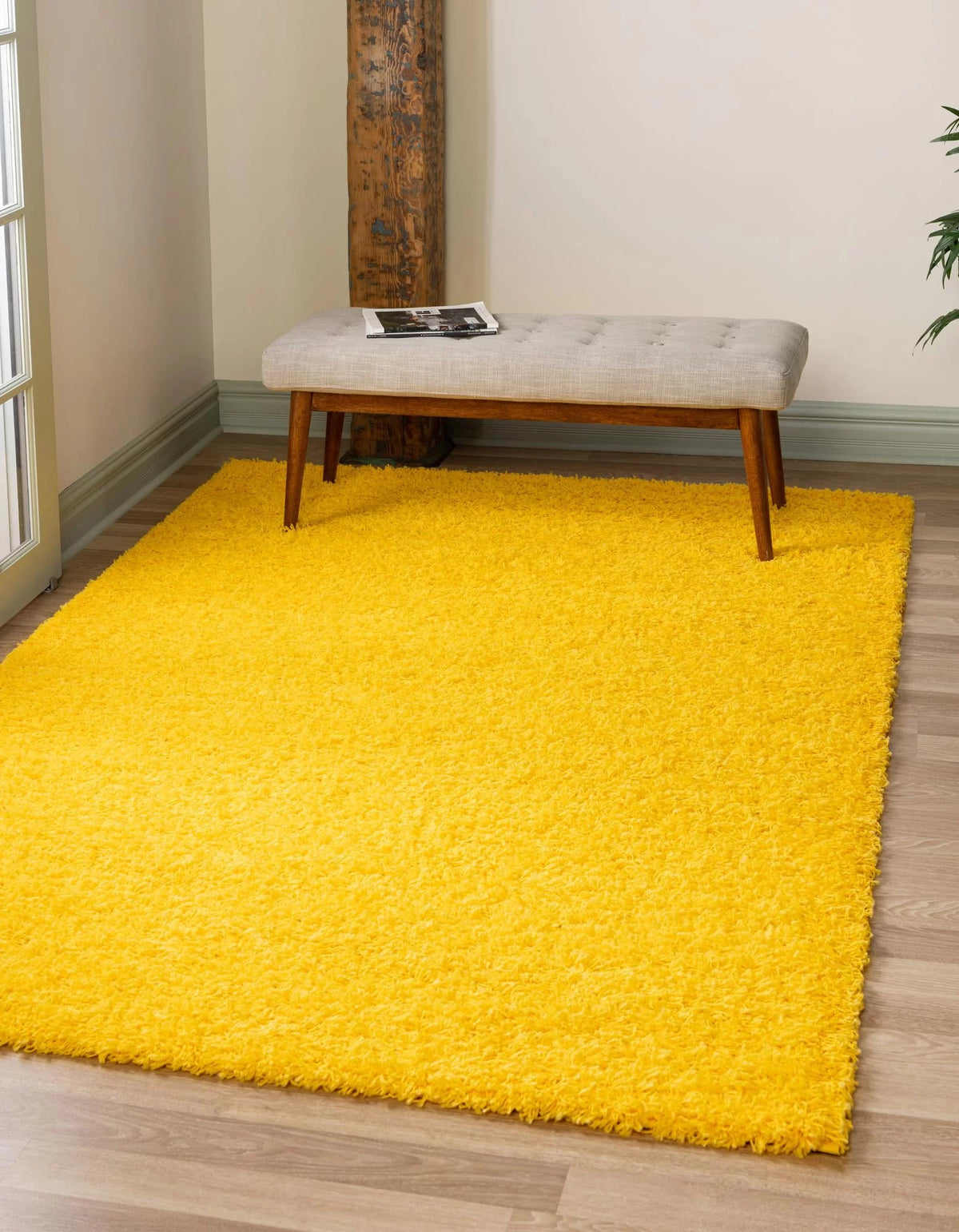 6' x 9' Yellow Shag Rug E9216