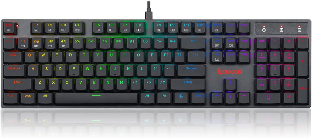 Wireless Bluetooth Mechanical Gaming Keyboard with RGB Backlit Blue Switches D919528