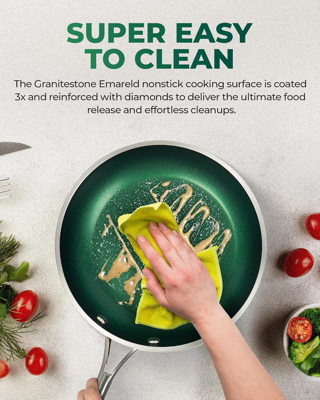 12 Inch Non Stick Frying Pan with Mineral and Diamond Coating A626002