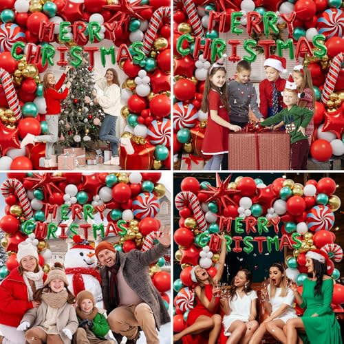 143 Pcs Christmas Balloon Garland Arch Kit D7021