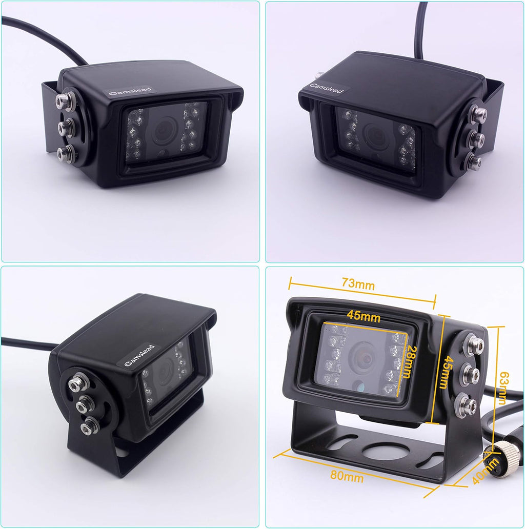 7 inch Quad Split Screen Backup Camera Monitor with DVR Recorder P221
