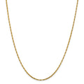 14kt Yellow Gold 1.6mm Diamond Cut Long Link Franco Chain 18 inch E59990