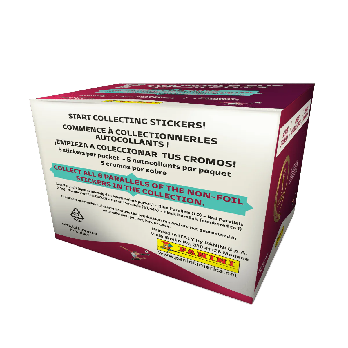 World Cup Soccer Trading Cards 50-Pack Sticker Box K74133