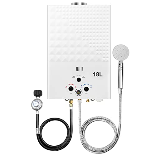 Portable Propane Tankless Water Heater with Digital Display F69879