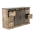 Six Drawer Storage Cabinet with Two Sliding Doors F192281