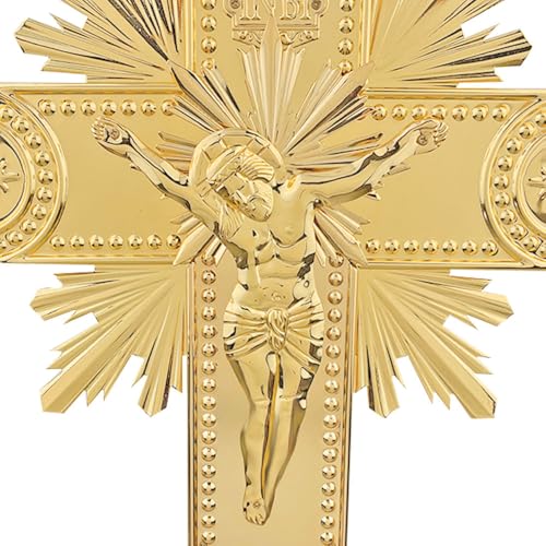Large Zinc Alloy Electroplated Cross 29.5 Inches U84355