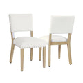 Open Back Dining Chair with Nailhead Trim, Set of 2, Cream X978106