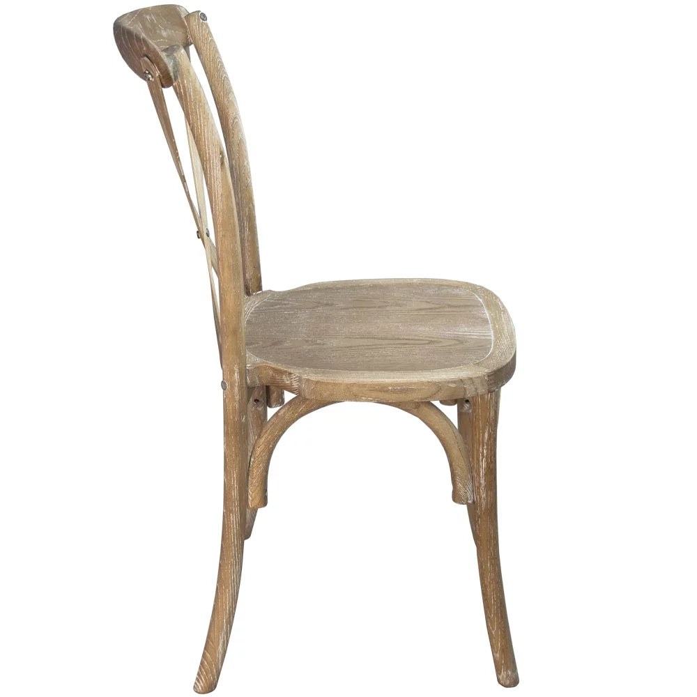 Natural With White Grain X-Back Chair V696245