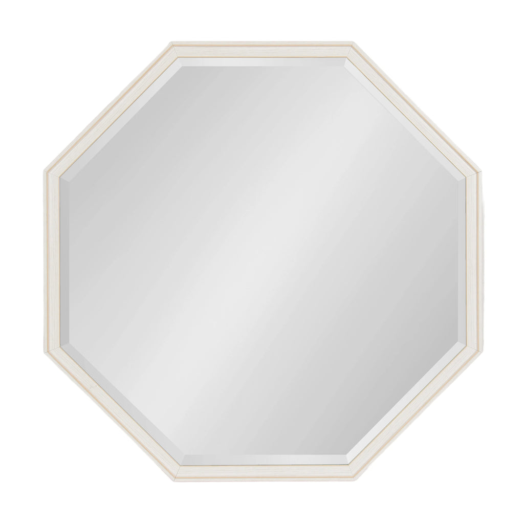 Octagon Wall Mirror with Stepped Frame and Beveled Edge Y685