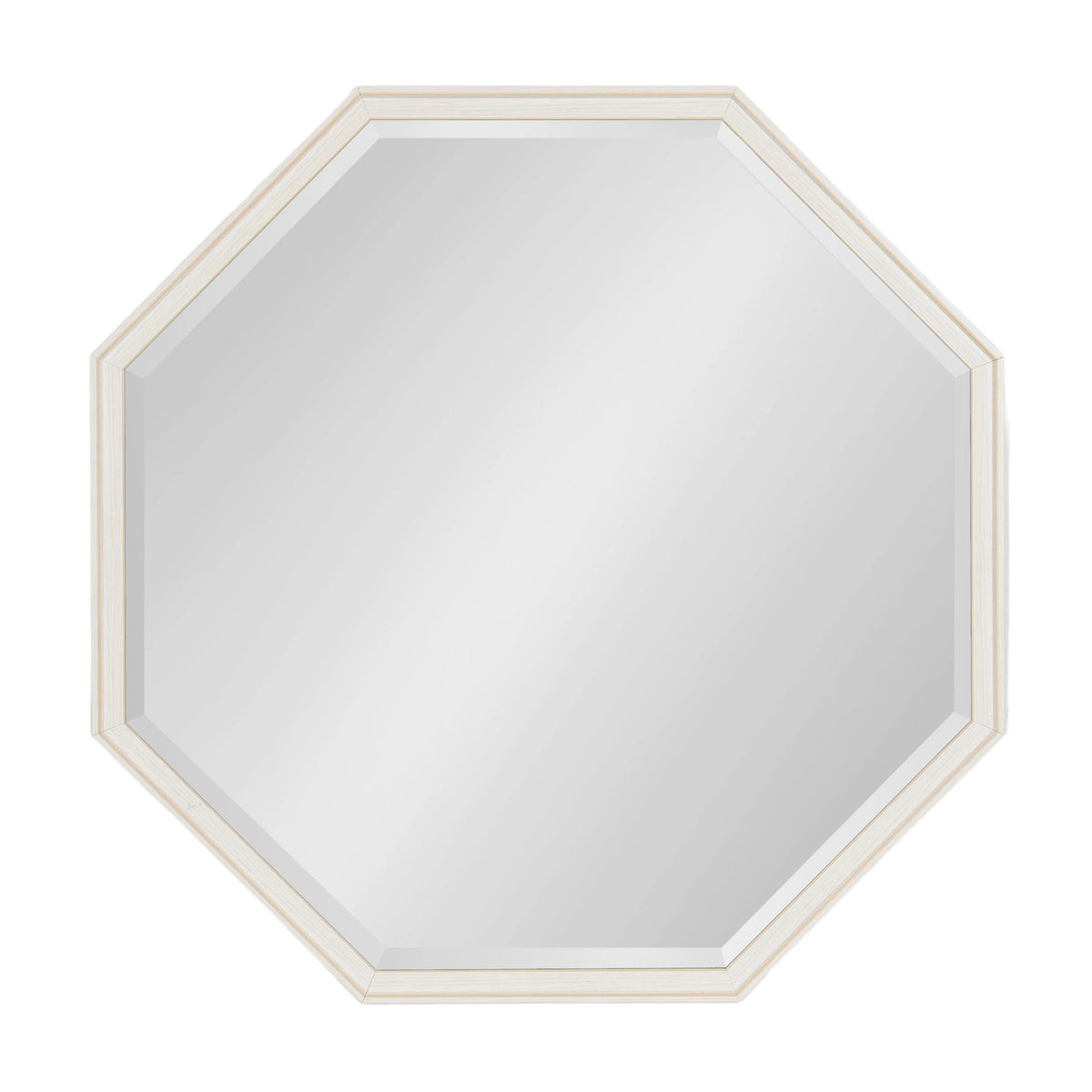 Octagon Wall Mirror with Stepped Frame and Beveled Edge Y685