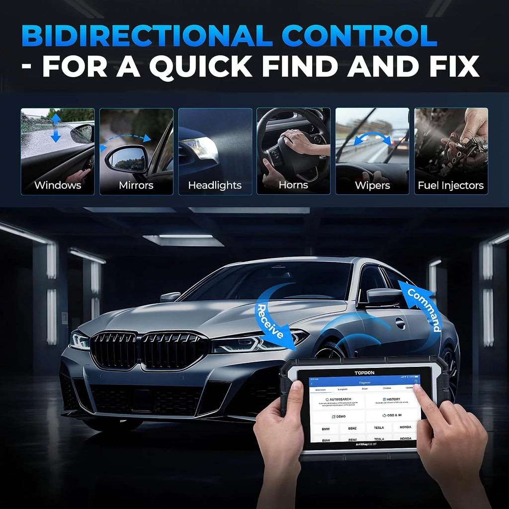 Bidirectional OBD2 Scanner Diagnostic Scan Tool with ECU Coding V749