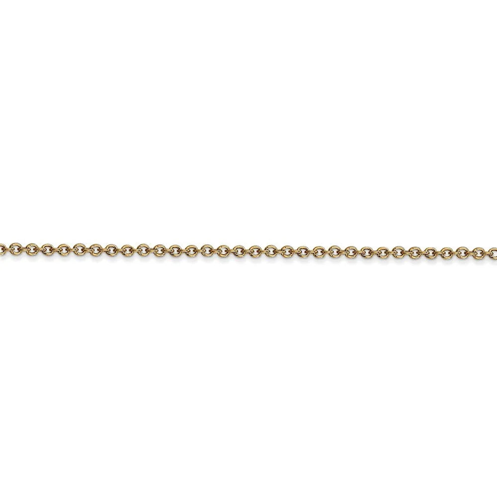 14k Gold 1.6mm Cable Chain Necklace 30 Inch 5.0 Grams K9441