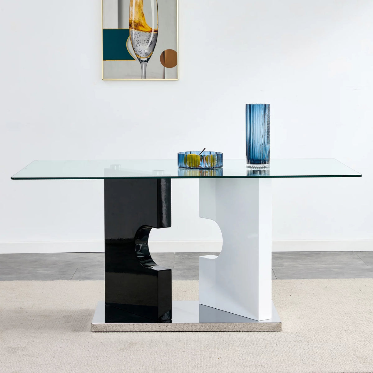 Glass Dining Table for 6 People V2732