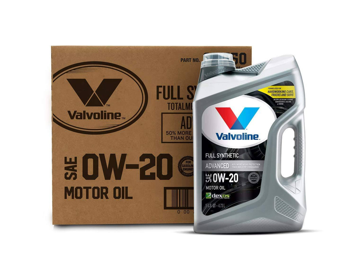 5 qt Full Synthetic SAE 0W-20 Motor Oil, Case of 3 I24889