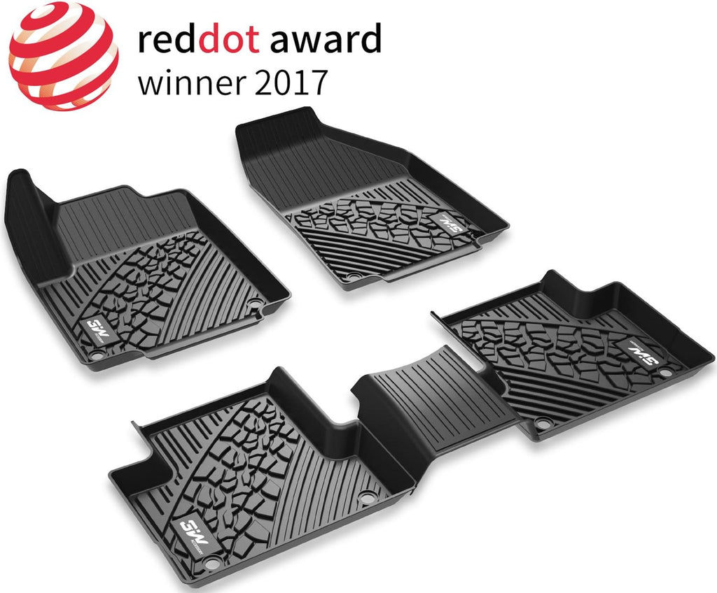 Black Floor Mats with Front Carpet Mats B5485
