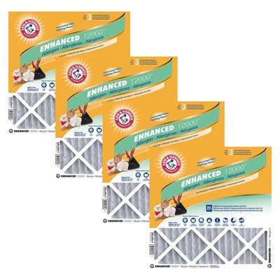 Furnace Air Filter, Width 9.75 in, Height 19.75 in, Filters (qty.) 4 A78620