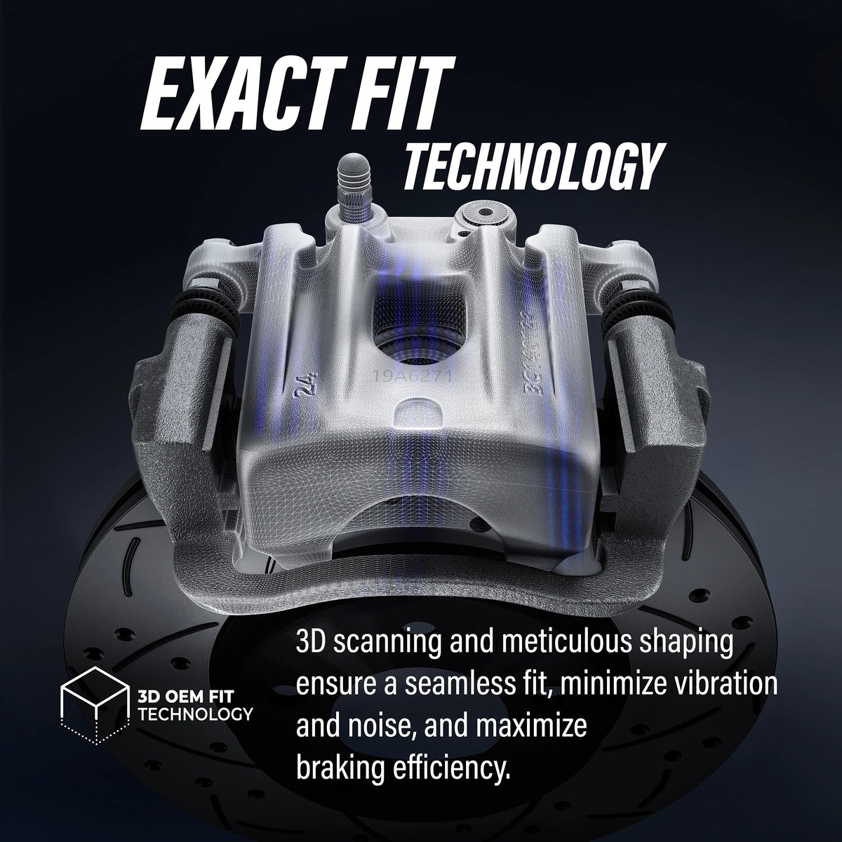Front Disc Brake Caliper Coated Rotors And Ceramic Pads Kit S792