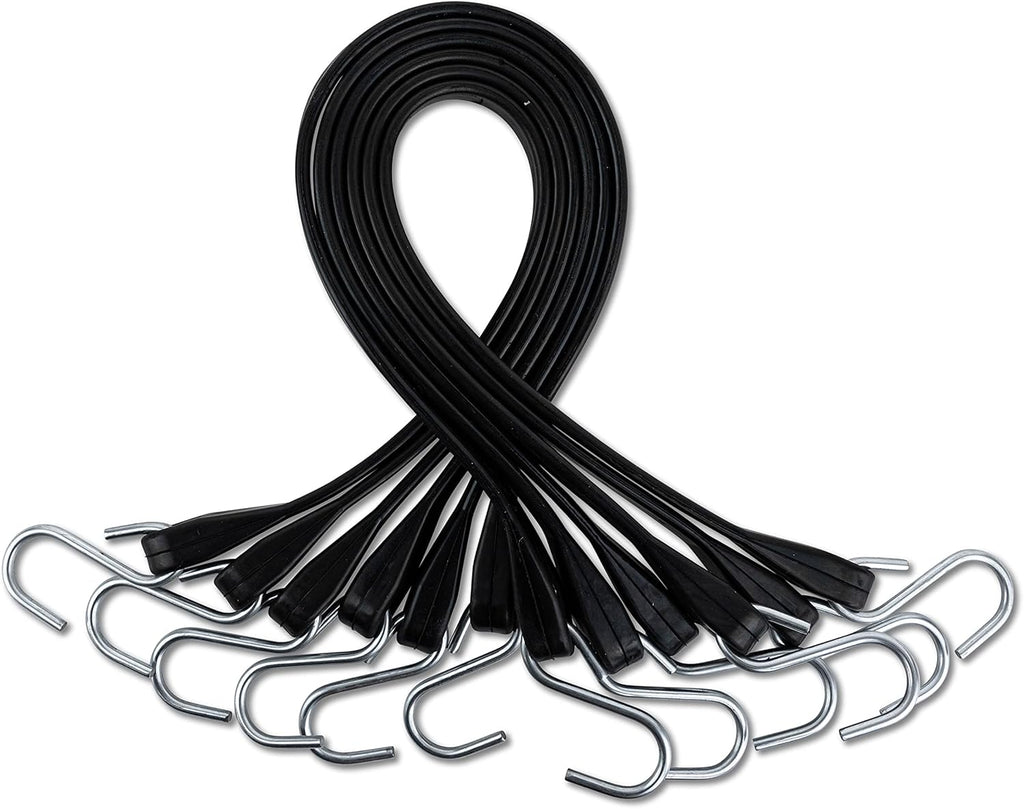 50 Pack 41" EPDM Rubber Tarp Straps with Crimped Hooks F855118