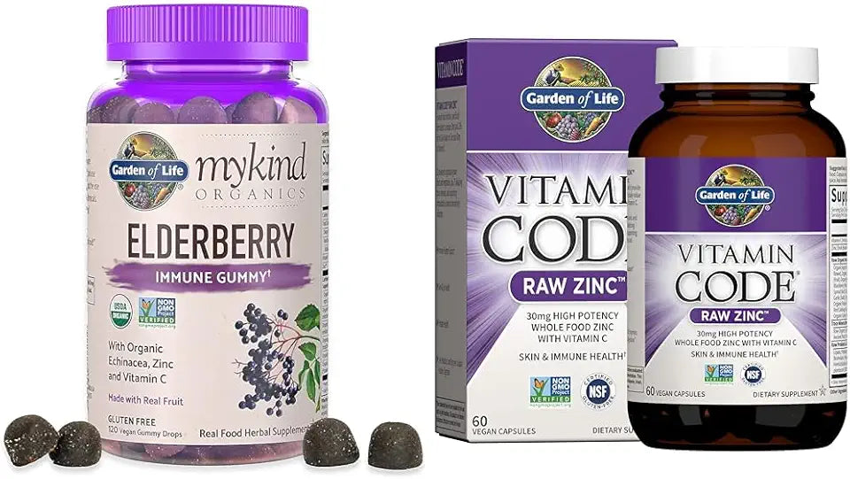 Elderberry Gummies and Zinc Supplements D85392