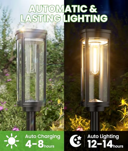 8 Pack Solar Powered Waterproof Outdoor Pathway Lights O923734
