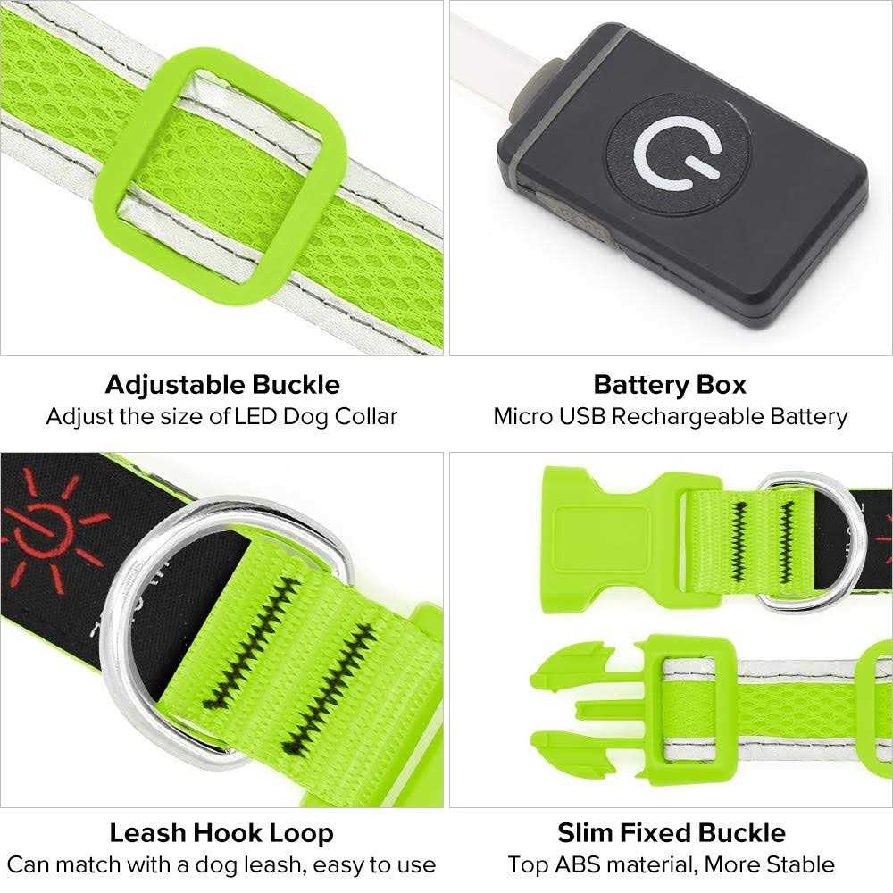 USB Rechargeable LED Dog Collar O1548