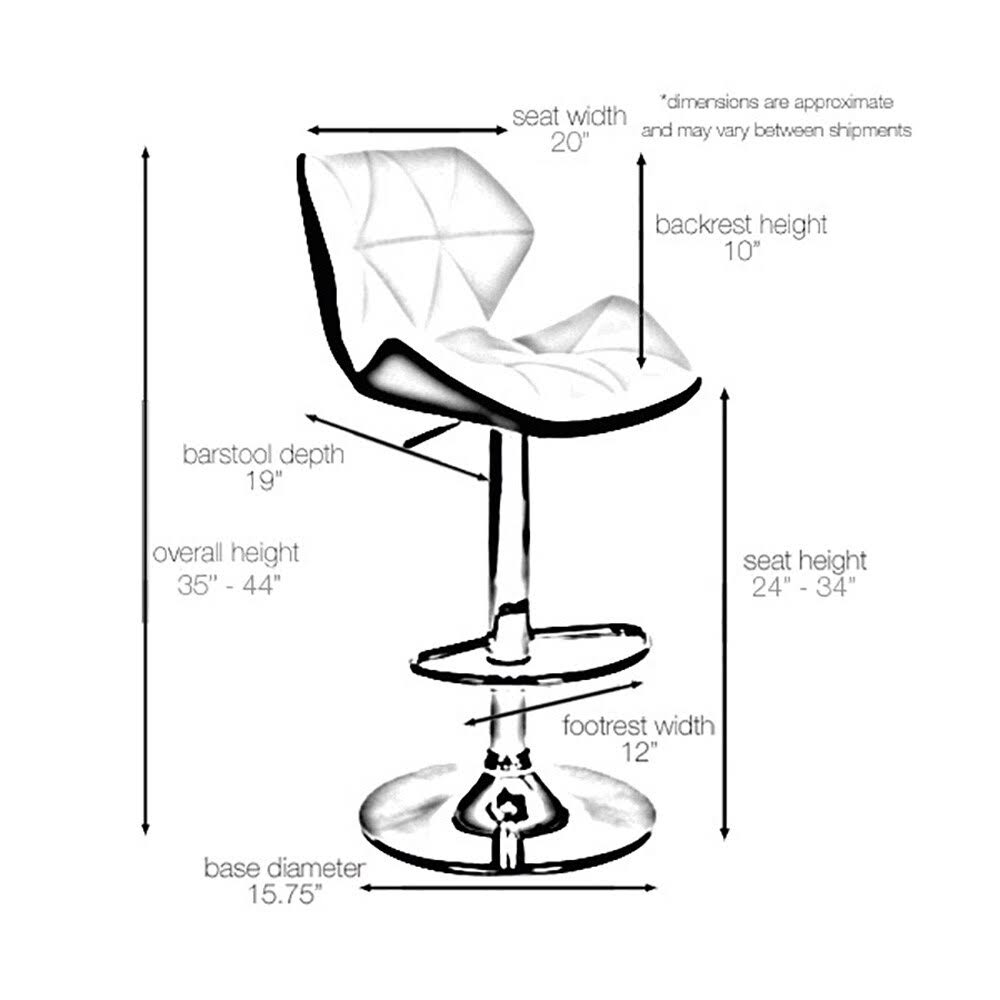Red Adjustable Height Swivel Bar Stool M500073