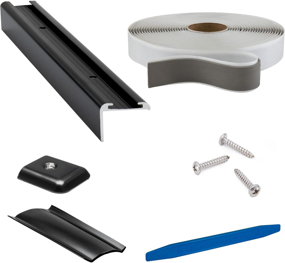 White Aluminum RV Roof Trim Kit (20 Feet) E584064