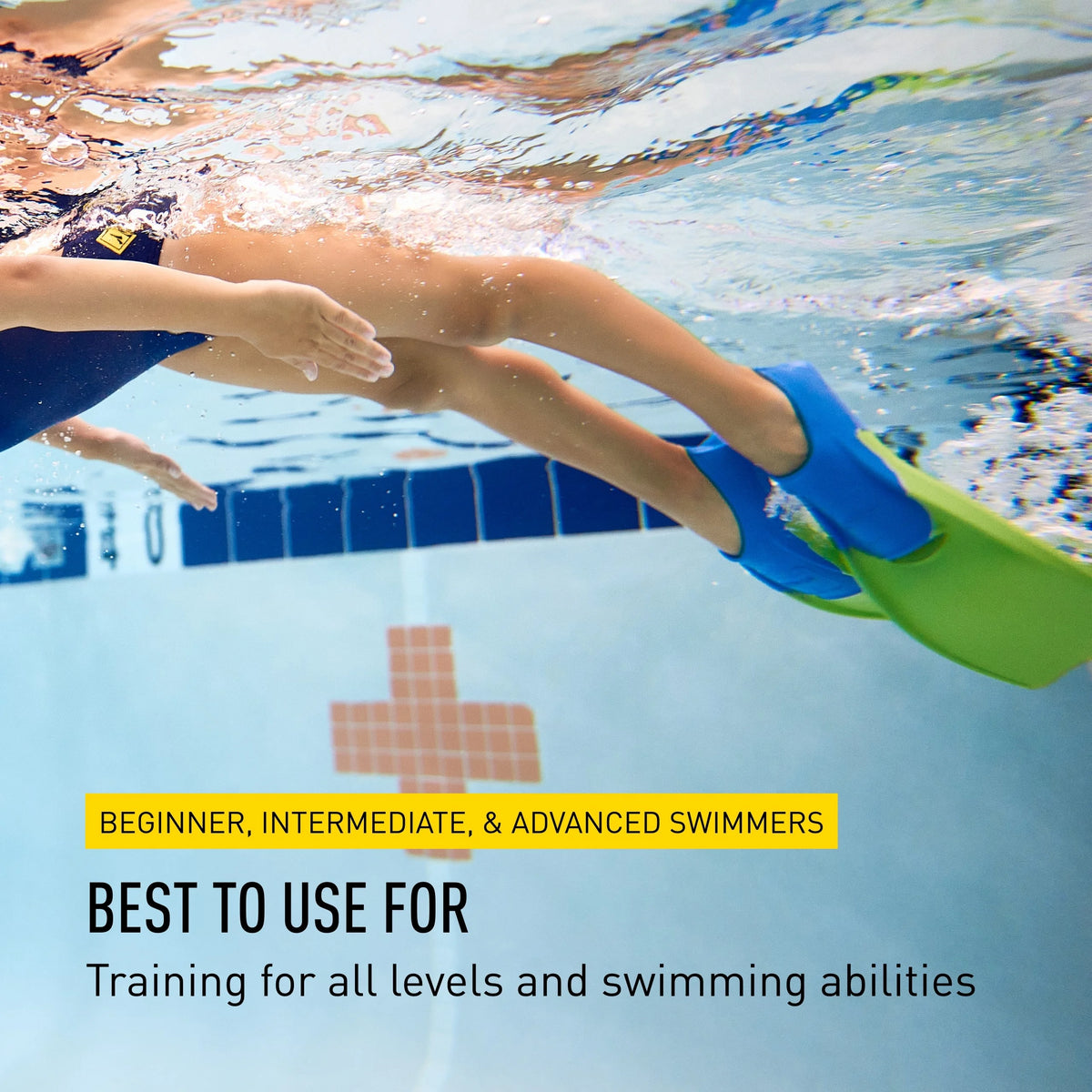 Blue/Lime Green Swimming Fins X681