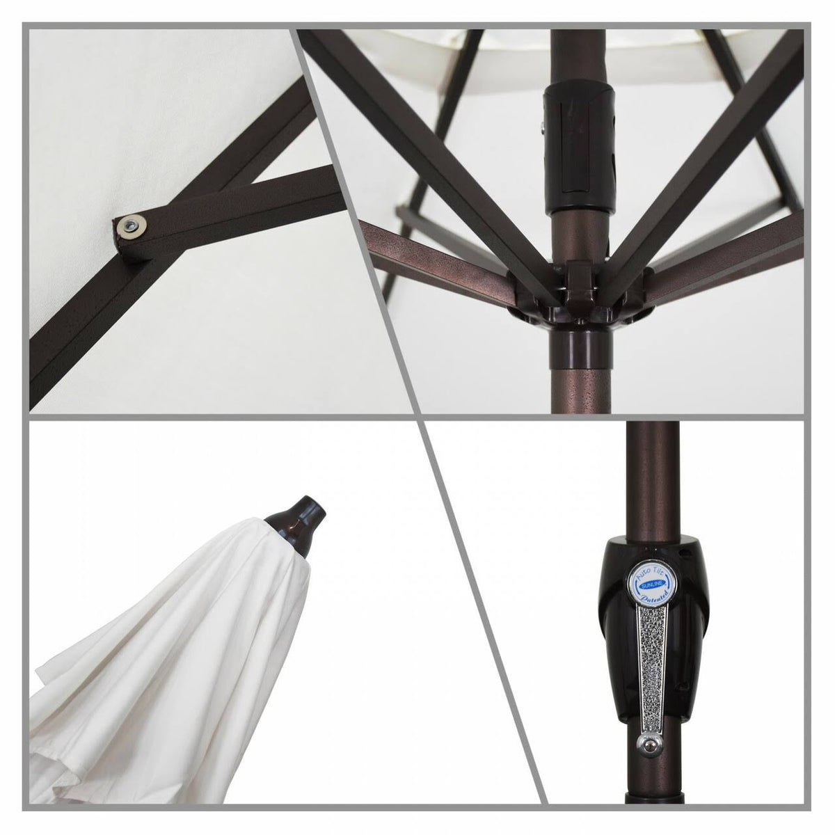 9 ft. Patio Umbrella with Bronze Aluminum Pole F366533