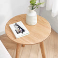 Round Solid Oak Coffee Table T1454